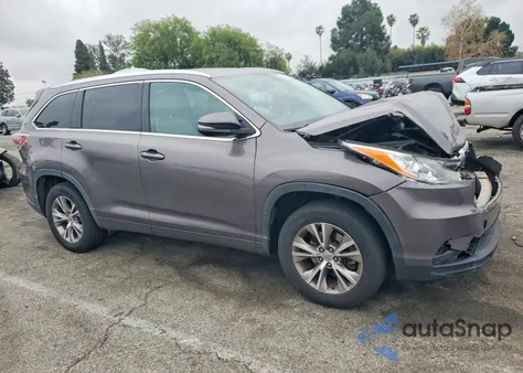 2015 Toyota Highlander Xle z USA, uszkodzony, nr VIN 5TDKKRFH0FS097825